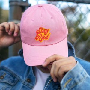 Ball Caps STAY RAD Baseball Cap Embroidered Dad Trucker Hat Cotton Cozy Mom Summer Casual Beach Sun