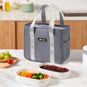 Storage Bags Reusable Insulated Lunch Bag Pocket Leak Proof Padded Handles Durable Thermal Tote For Work School Picnic Travel P1