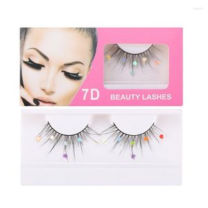 Falska ögonfransar fluffig glitter 3D Fake Natural Dramatic Eye Lashes Extension wispy för cosplay makeup