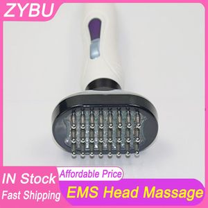 Home Use EMS Microcurrent Red LED Light Beauty Head Relaxation Massager Skin Rejuvenation Device Anti Hair Loss Physiotherapy Vibration Head Massage