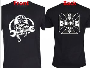 Cool Mens West Coast Chopper Skull Logo Bike Biker Motorbike Motorcycle Black T-Shirt Cool Short Short T Shirt Tops