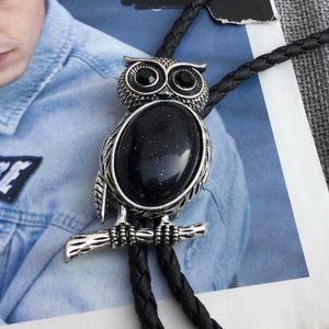 Bolo Ties Original design Western Cowboy bolotie alloy owl bolo tie for men personality neck tie fashion accessory HKD230719