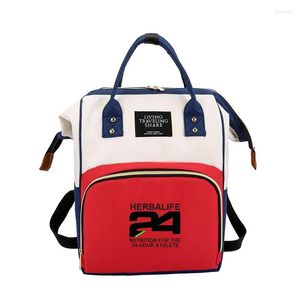 屋外バッグHerbalife Nutrition 24フィットファッションシンプルトラベルスポーツハイキングバッグマルチ機能大容量キャンバスバックパック女性のためのバックパック