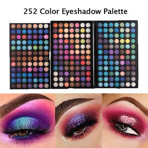 Sombra de olhos VERONNI 252 cores Shimmer Matte Eyeshadow Palette À prova d'água Glitte Cosmetic Women Beauty Colorful Makeup 230718