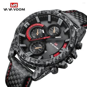 Armbanduhren VAVA VOOM Top Marke Uhr Männer Leder Business Datum Uhr Wasserdichte Leuchtende Uhren Herren Luxus Sport Quarz Handgelenk