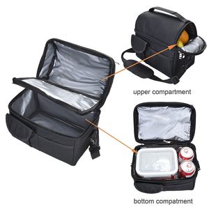 Ice Packs/Isotermiska väskor Stora kapacitet Dubbelskikt Termisk lunchpåse Picknickmat Isolerad förvaringsbehållare Bento Milk Preservation Cooler Tote Bag 230718