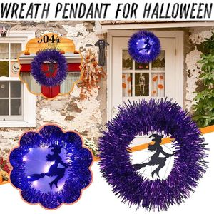 Party Decoration Witch Halloween Wreath Outdoor For Front Door Wall Porch Garden Festival Window Decor Home