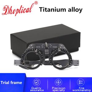 Titanyum Alaşım Deneme Çerçevesi Ayar PD Metal Malzeme Optik Deneme lens Çerçevesi Dhoptical3447