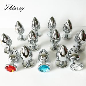 Anal Toys Thierry 100% real po metal anal butt plug stainless steel sex toy adult game female product 230719