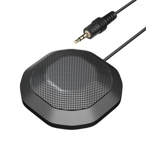 Mikrofoner Portable 3,5 mm Plug Conference Microphone 360 ​​° Omnidirectional Condenser PC Mic Play Small For Laptop