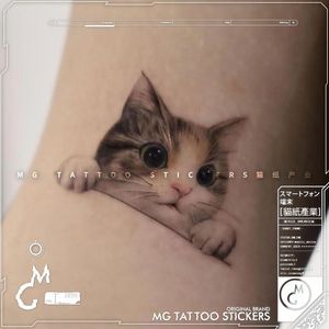 Cute Cat Pet Waterproof Temporary Tattoo Stickers Female Color Anime Children Arm Wrist Art Fake Tattoo Small Tatuagem Adesiva