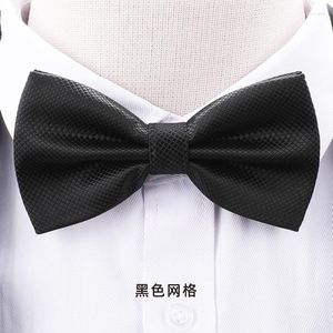 Papillon cravatta da uomo sposo uomo vino rosso nero camicia elegante versione coreana britannica matrimonio femminile