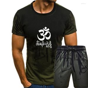 Мужские спортивные костюмы лето JN Buddhism Om Mani Padme Hum Футболки Tees Tees Leisure с коротким рукавом T Roomts Men-203