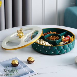 Plates Dried Fruit Tray With Lid Small Squirrel Personality And Creativity Nordic Light Luxury Home Snack Decoration