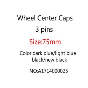 50pcs buğday tekerleği için 75mm Hub kapağı amblem ışığı C180 C200 C280 E200 E260 E300 ML350 A1714000025 W230 W210 W164232S