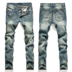 2018 Uomo buco in jeans azzurri velocità nostalgica vendere attraverso il commercio estero pantaloni dritti Beckham cowboy detonazione m275W