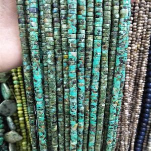 2x4mm 3x5mm 3x6mm Pick Size Natural African Turquoise Stone Beads DIY Loose Spacer Beads For Jewelry Making Good Quality208F