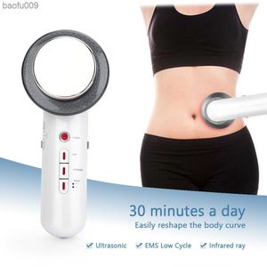 3 em 1 EMS Infrared Ultrasonic Body Slimming Massager Device Ultrasound Perder Weight Fat Burner Cavitation Face Beauty Machine L230520