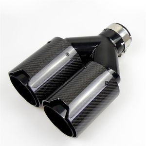 Dual Carbon Fiber Black Stainless Steel Universal M performance Carbon Fiber Exhaust Tips End Pipes Muffler tips for BMW1777