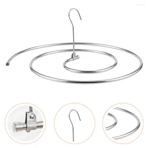 Sacos de armazenamento 2 pçs para roupa de cama cabideiro de secagem para cobertor para roupas em aço inoxidável em espiral colcha de metal dobrável dobrável