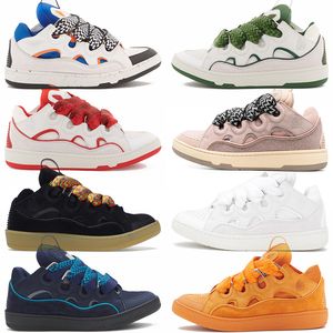 Sapatos casuais de designer de malha de alta qualidade com cadarço extraordinário tênis de couro em relevo masculino feminino em napa sola de plataforma de couro de bezerro feminino tênis masculino