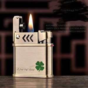 Ny maskin täcker utkast automatisk tändning KEROSTEN LIGHTER VINTOSKT RETRO Cigarett Cigartillbehör Mängåva Y8R0