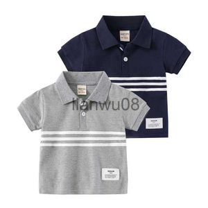 T-Shirts Moda Yaz Boys Polo Tshirts Striped Pamuk Toddler Bebek Tops Tees Çocuk Jersey Çocuk Giysileri X0719