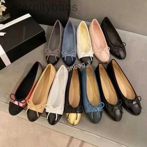 Kanal casual skor balett designer platt loafers vintage mode ull tweed loafer cowhide bow dance lady läder tramp lata mules sammet handske ccity