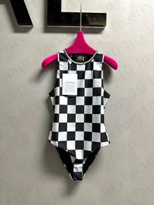 Conjuntos de sutiãs de verão com estampa xadrez roupa de banho feminina biquíni de grife sutiã com cadarço praia maiô feminino roupas sensuais roupas de banho