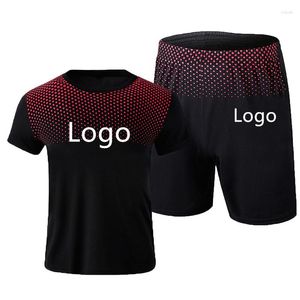 メンズトラックスーツカスタムロゴサマースポーツウェア半袖セットカスタマイズ可能なアニメ印刷3D Tシャツショーツ