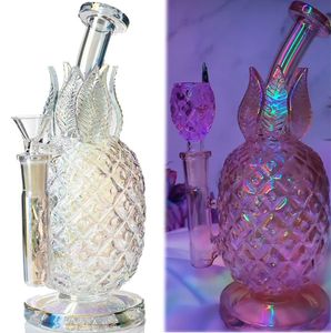 Ananas-Glasbong für Wasserpfeifen, Recycler, Dab-Rigs, Rauchwasserpfeife, Perkolat-Wasserbongs aus dickem Glas mit 14-mm-Banger