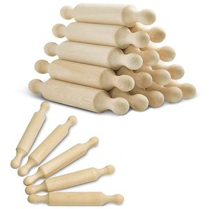 Rolling Pins Pastry Boards 15 Pieces Wooden Mini Pin 6 Inches Long Kitchen Baking Small Wood Dough Roller For Children Fondant 230719