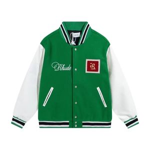 Rhude mens varsity y2k American Vintage Baseball Letterman Jacket jacket Womens Embroidered Print High Street Coat available in a variety of styles AL7A