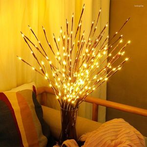LED Willow Branch Lights - 20 Warm White Fairy Lights Battery Operated for Christmas, Wedding, Home Décor