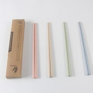 Chopsticks Wheat Straw Square 23cm Colorful Plastic Chinese Nordic Four Colors Home Restaurant Cutlery