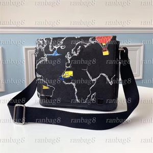 Men Designer Mensageiro District Map Design Men's Cross body Shoulder Bags Fashion School bag bookbag 5 tipos Printing Hig282V