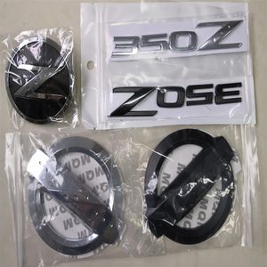 3D Silver Z Car Front Grille Body Side Rear Emblem Stickers Badge Lettera per NISSAN 350Z 370Z Fairlady Z Z33 Z34 Accessori auto2866