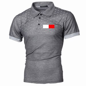 2023 Yaz Erkekler Polo Gömlek Kısa Kol Üst Moda Baskılı Dot Slim Fit Golf Giyim Gömlek Erkekler İçin Şort Polo 4xl