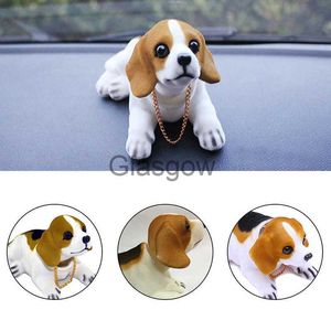 Interior Decorations 1pcs Car interior Dashboard Shaking Head Dog Ornament Decoration Accessories Plush Doll cute Puppy interior Car Nodding x0718