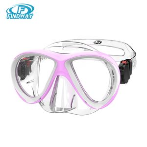 Dykmasker Findway Kids Swimming Goggles Leak-Proof med nässkyddet 180 ° WIDE View Anti-ultraviolet Diving Goggles Mask for Boys/Girls 4-14 230719
