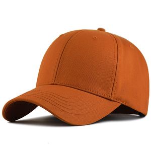 Шариковые шапки твердые хлопковые сплошные спортивные шляпы Lady Plain Sun Cap Hiphop Caps Big Head Man Baseball Cap 57-60см 61-68 см 230718