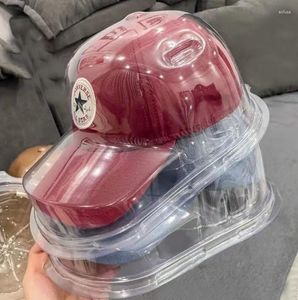 Boll Caps PVC Baseball Cap Support Case Transparent Hat Storage Box Dammtät täckning Display Stand Holder