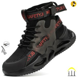 Сапоги 3650 Рабочие ботинки не могут быть повреждены безопасными обувью мужская стальная перфорированная спортивная обувь для взрослых 230719