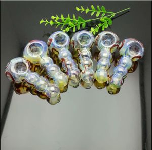 Triple Ball Painted Glass Pipe Class Oil Burner Pipe Thick Color Glass Oil Rigs Glass Vattenrör