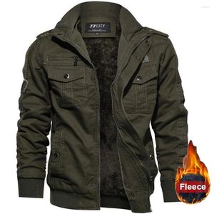 Herrjackor vinterjacka män tjocka rockar varmt taktisk fleece bomull casual mjuk outwear amerikansk armé multi-pocket militär topp 6xl 2023