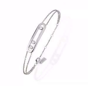 Bracciale classico con diamanti rimovibili in argento sterling 925 bracciale da donna e da ragazza a doppio strato 1 1 230718