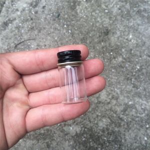 22 40 14mm 7ml Mini Glass Bottles Aluminium Screw Cap Transparent Empty Cosmetic Jars Glass Bottles 100pcs213o
