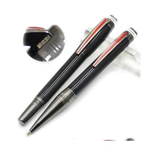 Gelpennor Promotion Pen Luxury Urban Speed ​​M Rollerball Ballpoint Clip med Red Line PVD-Plated Fittings Office Supplies Christmas Dr Dhsaw