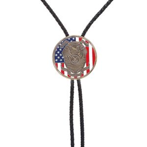 Bolo Ties Bandiera americana L'arcangelo punisce la figura malvagia Bolo tie HKD230719