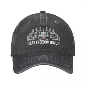 Ball Caps Truckers for Freedom 2023 | Позвольте кататься American Flag Trucker Convoy Tr Cowboy Hat